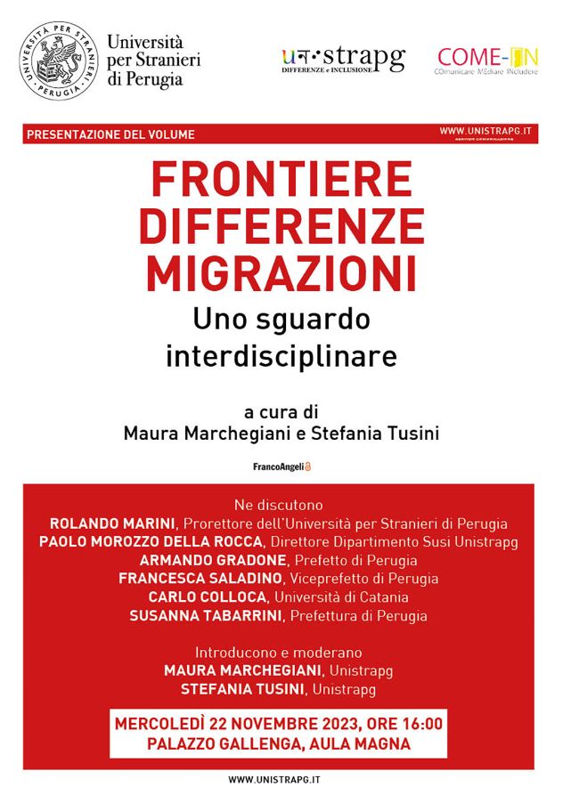 “Frontiere, differenze, migrazioni”: alla Stranieri presentazione del volume di Maura Marchegiani e Stefania Tusini sull’emergenza migratoria